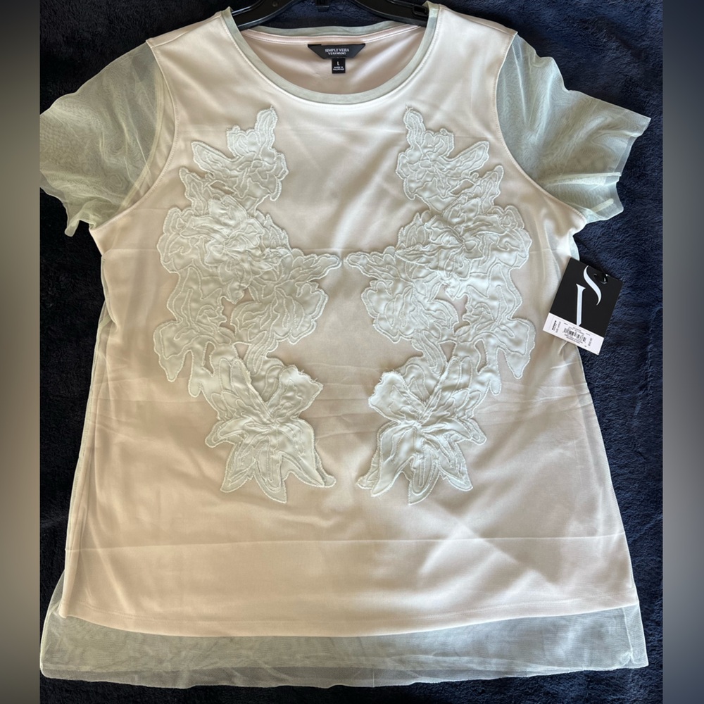 Simply Vera Vera Wang Cream Lace Top